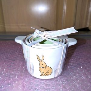 Rae Dunn easter bunny measuring cups. Farmhouse decor/gifts/ antiques